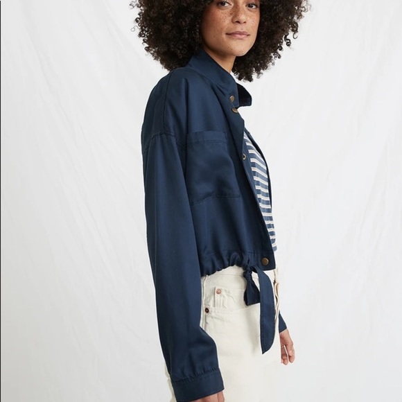 Marine Layer Oslo Drapey Utility Jacket Navy Sz M - Picture 1 of 4